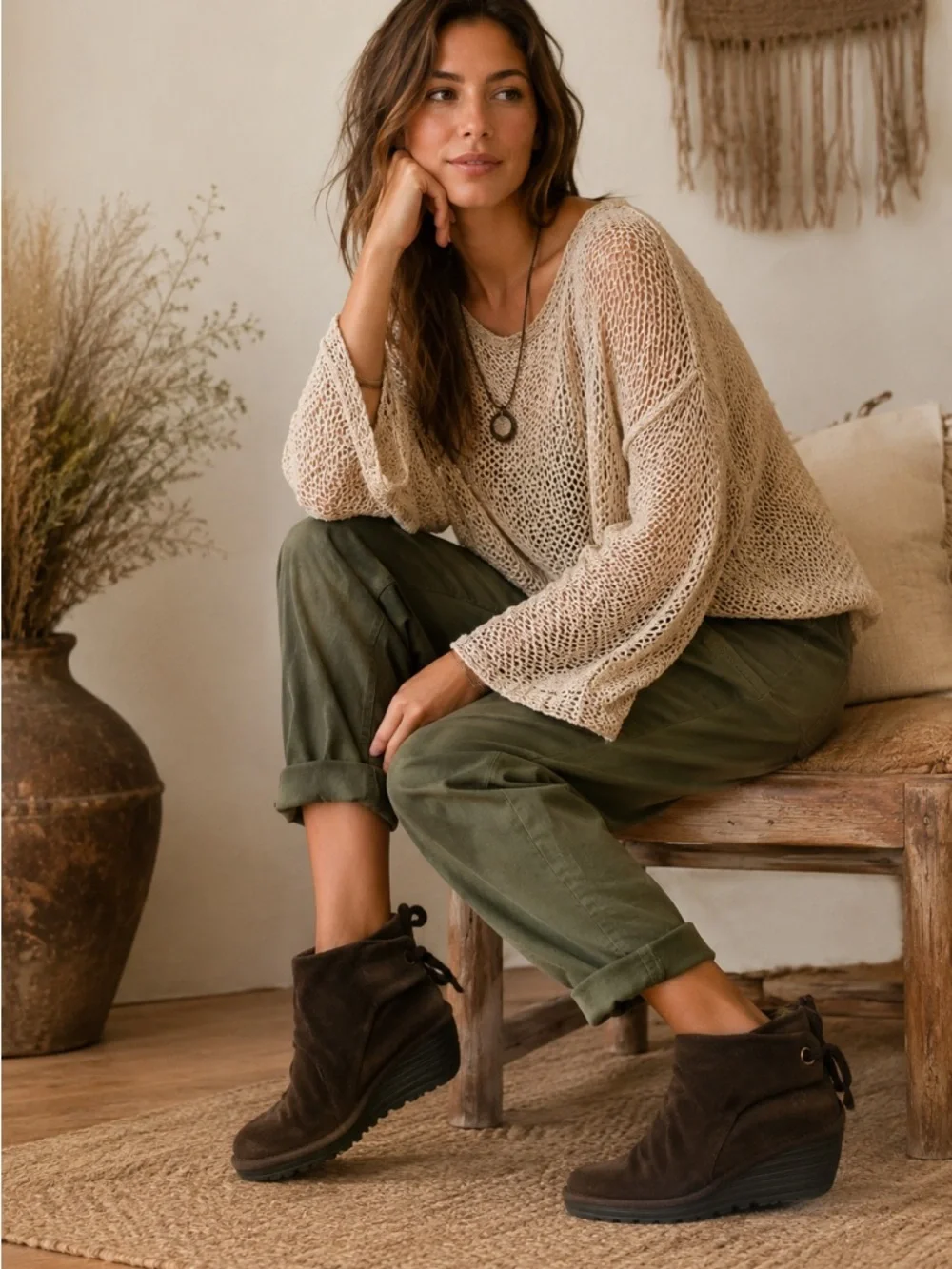 Fly London Brown Suede Wedge Ankle Boots Lace Up Boho EU 39